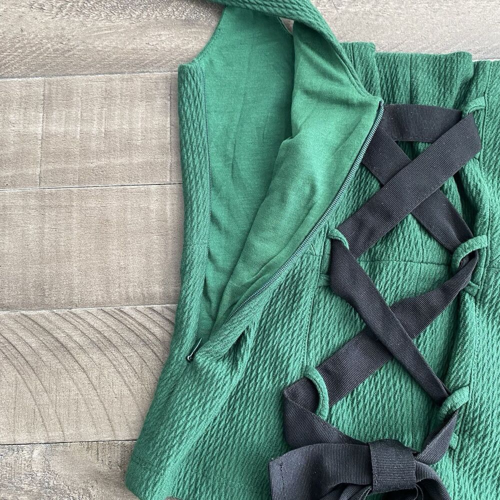 Maeve Deep Green Ribbed Tank Top - Picture 6 of 13